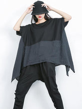 Loose Split-joint Batwing T-shirt